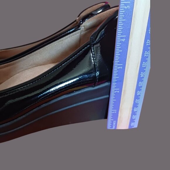 Naturalizer "Sam" Slip On Wedge Pump Confort Shoes Black Size 8M - Picture 7 of 16